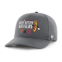 Men's '47 Charcoal Texas Longhorns vs. Oklahoma Sooners Red River Rivalry Showdown Corn Dog Hitch Adjustable Hat