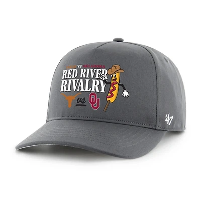Casquette ajustable Corn Dog Hitch pour homme, couleur charbon, Texas Longhorns vs. Oklahoma Sooners, Red River Rivalry Showdown, 1947