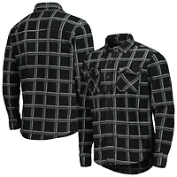 Men's Antigua Black Las Vegas Raiders Industry Flannel Button-Up Shirt Jacket