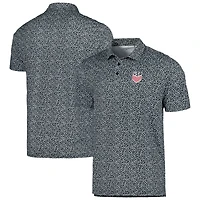 Men's Antigua Black USMNT Terrace Polo