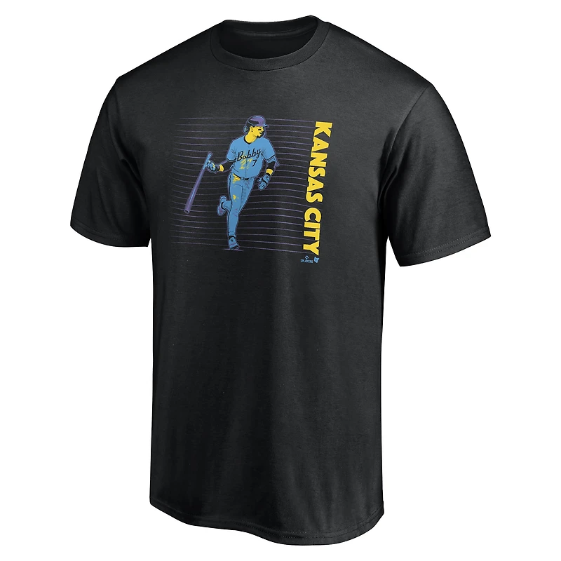 T-shirt homme BreakingT Bobby Witt Jr. Black Neon Nights
