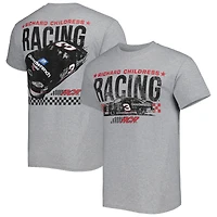 T-shirt homme à damier gris chiné Richard Childress Racing Goodwrench Two-Sided Car