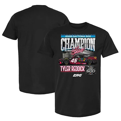 Men's Checkered Flag Sports Black Tyler Reddick 2026 Daytona 500 Champion T-Shirt