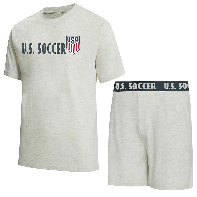 Men's Concepts Sport Ash USMNT Harbor T-Shirt and Shorts Set