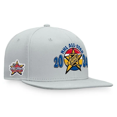 Casquette Snapback du Match des étoiles de la LNH 2024 Fanatics pour hommes, grise