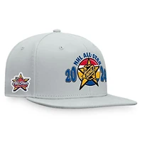 Casquette Snapback du Match des étoiles de la LNH 2024 Fanatics pour hommes, grise