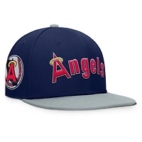 Casquette ajustée Fanatics bleu marine/gris California Angels Yard pour homme