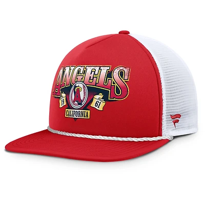 Men's Fanatics Red/White California Angels Cooperstown Collection Recall Snapback Hat