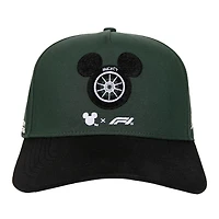 Casquette ajustable verte et noire Formula 1 x Disney Mickey Wheel pour homme