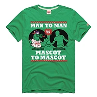 T-shirt hommage vert pour homme Philadelphia Phillies x It's Always Sunny Phillie Phanatic vs Green Man