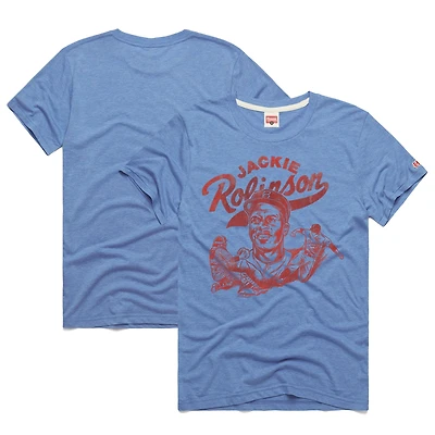 Men's Homage Jackie Robinson Light Blue Brooklyn Dodgers Graphic Player T-Shirt