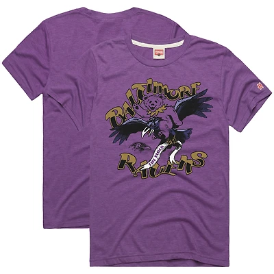 Men's Homage Purple Baltimore Ravens NFL x Grateful Dead Tri-Blend T-Shirt