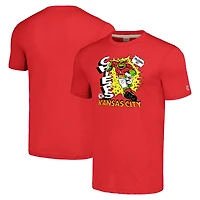 T-shirt triple mélange Homage Red TMNT Raphael x Kansas City Chiefs pour hommes