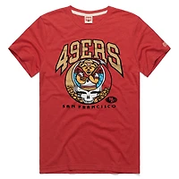 T-shirt homme Homage Scarlet San Francisco 49ers NFL x Grateful Dead en mélange de trois matières