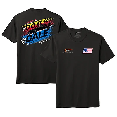 T-shirt noir à trois bandes « Do It For Dale » de l'équipe officielle JR Motorsports pour homme