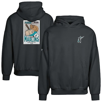 Sweat à capuche noir Florida Marlins Contact Pro Card pour homme de Levelwear