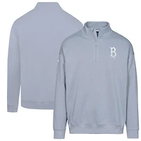Men's Levelwear  Gray Brooklyn Dodgers Cooperstown Collection Murray Quarter-Zip Sweatshirt