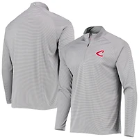 Haut à enfiler quart de zip raglan Levelwear Cleveland Guardians Orion gris pour homme