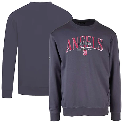 Men's Levelwear Navy California Angels Cooperstown Collection Zane Vintage Pullover Sweatshirt