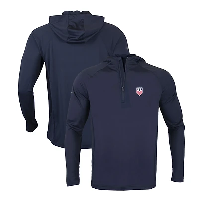 Men's Levelwear Navy USMNT Zander Quarter-Zip Pullover Hoodie