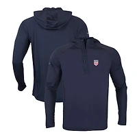 Men's Levelwear Navy USMNT Zander Quarter-Zip Pullover Hoodie