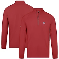 Men's Levelwear Red USMNT Theory Quarter-Zip Pullover