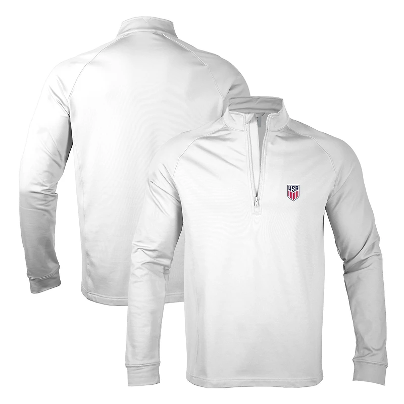 Pull-over USMNT Calibre blanc à fermeture éclair quart de tour pour homme Levelwear