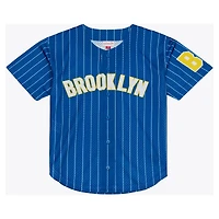 Maillot d'entraînement au bâton Mitchell & Ness Francisco Lindor bleu Brooklyn Royal Giants pour homme