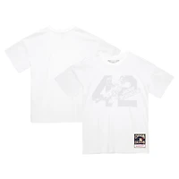 Mitchell & Ness Jackie Robinson blanc Brooklyn Dodgers Cooperstown Collection Sliding 42 T-shirt pour hommes