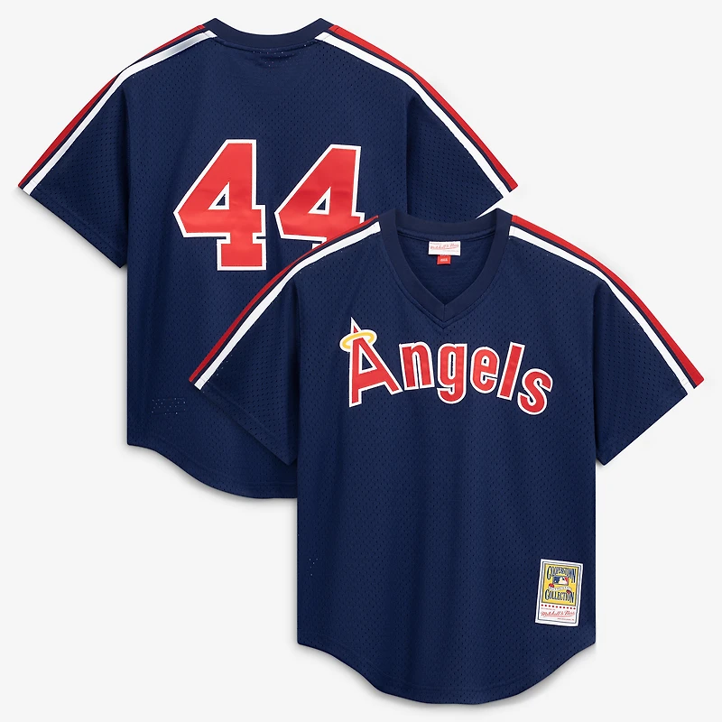 Men's Mitchell & Ness Reggie Jackson Navy California Angels Authentic Batting Practice Jersey
