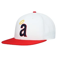 Casquette snapback basique Mitchell & Ness blanche California Angels Cooperstown Collection pour homme