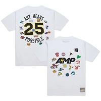 Men's Mitchell & Ness x NBA AMP White T-Shirt