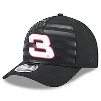 Casquette ajustable New Era noire Richard Childress Racing American Flag 9FORTY M-Crown A-Frame pour homme