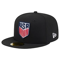 Casquette ajustée New Era USMNT 59FIFTY noire pour homme