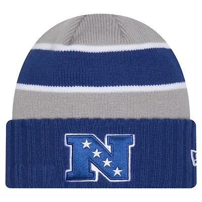 Casquette en tricot à revers NFC 2025 NFL Pro Bowl bleu New Era pour homme