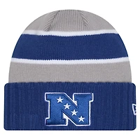 Casquette en tricot à revers NFC 2025 NFL Pro Bowl bleu New Era pour homme