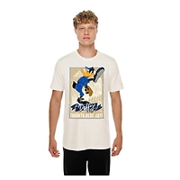 T-shirt New Era beige clair pour homme, Toronto Blue Jays, Looney Tunes, Daffy Duck