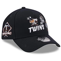 Men's New Era Navy Minnesota Twins Looney Tunes A-Frame 9FORTY Adjustable Hat