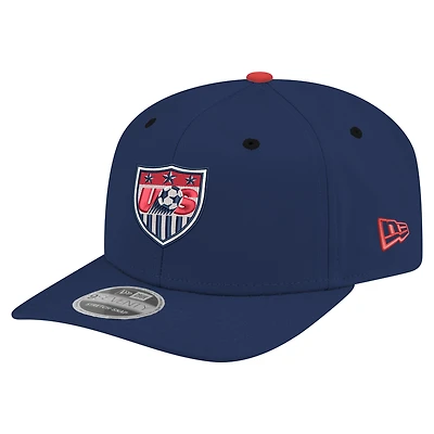 Casquette extensible à boutons-pression New Era bleu marine USMNT Retro 9SEVENTY pour homme