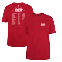 T-shirt rouge NBA 2024 représente les Canadiens New Era pour hommes
