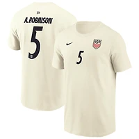Men's Nike Antonee Robinson Cream USMNT Home Name & Number T-Shirt
