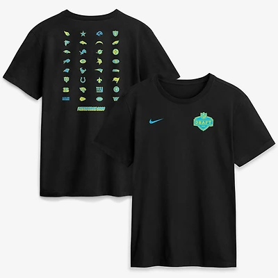 T-shirt Nike noir pour homme, édition limitée NFL Draft 2026.