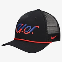 Men's Nike Black USMNT Rise Rope Trucker A-Frame Adjustable Hat