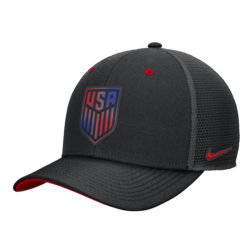 Men's Nike Black USMNT Rise Trucker Adjustable Hat