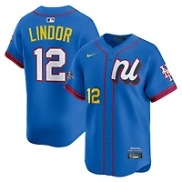 Maillot Nike Francisco Lindor bleu pour homme, édition limitée All-Star League 2025