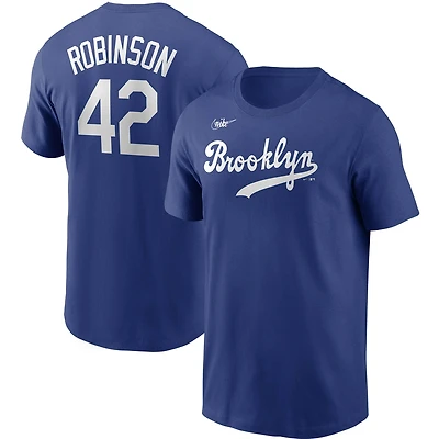 Men's Nike Jackie Robinson Royal Brooklyn Dodgers Cooperstown Collection Name & Number T-Shirt