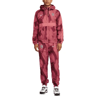 Survêtement à capuche entièrement zippé Nike USMNT 2024 Raglan pour homme rose