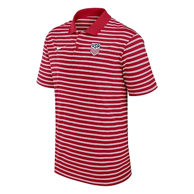 Polo Nike rouge USMNT Dri-FIT Victory Stripe pour homme