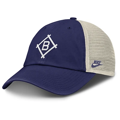 Casquette ajustable Nike Royal/Natural Brooklyn Dodgers Cooperstown Collection Club Trucker pour homme