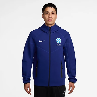 Sweat à capuche Nike Royal Brazil Tech Fleece entièrement zippé pour homme et femme